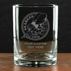 US Navy 'Build Your Glass' Personalized 14 oz. Double Old Fashioned Glass