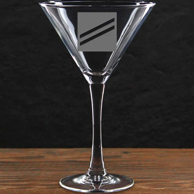 US Navy 'Build Your Glass' 10 oz. Martini Glass Made in the USA