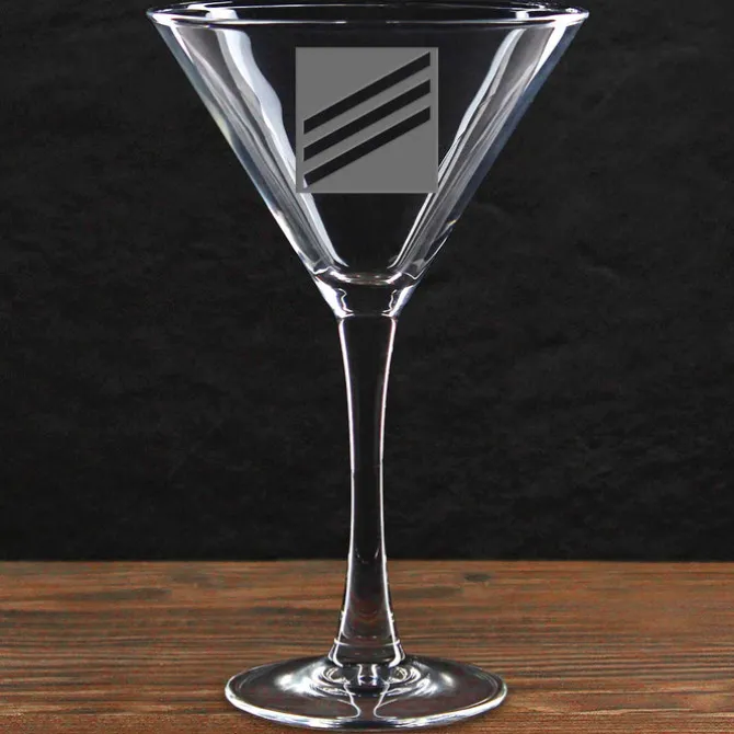 US Navy 'Build Your Glass' 10 oz. Martini Glass Made in the USA