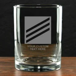 US Navy 'Build Your Glass' Personalized 14 oz. Double Old Fashioned Glass