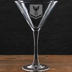 US Navy 'Build Your Glass' 10 oz. Martini Glass Made in the USA