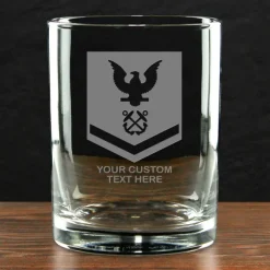 US Navy 'Build Your Glass' Personalized 14 oz. Double Old Fashioned Glass