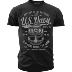 US Navy Defenders of Freedom Retro Men's Navy T-Shirt
