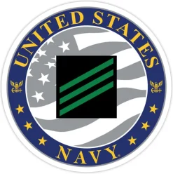 US Navy E-3 Airman 3.5" Decal by 7.62 Design