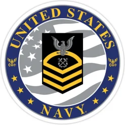 US Navy E-7 Chief Petty Officer 3.5" Decal by 7.62 Design