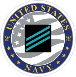 US Navy E-3 Constructionman 3.5" Decal by 7.62 Design