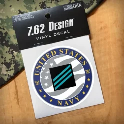 US Navy E-3 Constructionman 3.5" Decal by 7.62 Design