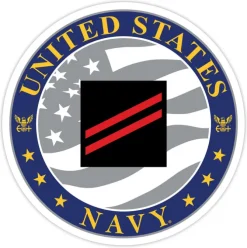 US Navy E-2 Fireman Apprentice 3.5" Decal by 7.62 Design