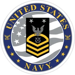 US Navy E-9 Master Chief Petty Officer 3.5" Decal by 7.62 Design