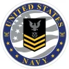 US Navy E-6 Petty Officer First Class (GLD) 3.5" Decal by 7.62 Design