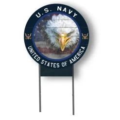 U.S. Navy Eagle Flag 20 x 20 inch Lawn Sign