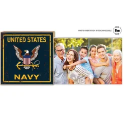 U.S. Navy Faux Rusted Floating Picture Frame