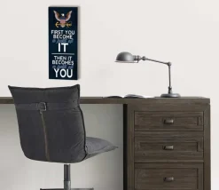 U.S. Navy First You Become 7 x 18 inch Wood Sign- Made In The USA