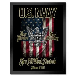 U.S. Navy 'For Those That Served' Framed Print