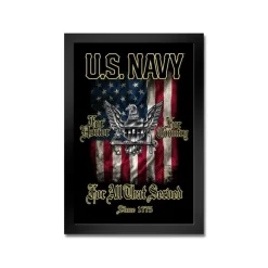 U.S. Navy 'For Those That Served' Framed Print