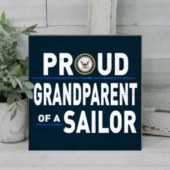 U.S. Navy Grandparent 10 x 10 inch Wood Sign