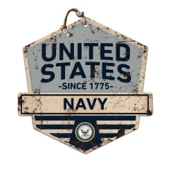 U.S. Navy Logo Rustic Badge 20 x 20 inch Sign