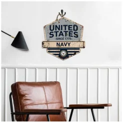 U.S. Navy Logo Rustic Badge 20 x 20 inch Sign