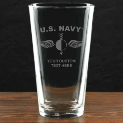 US Navy 'Pick Your Rate' Personalized 16 oz. Pint Glass