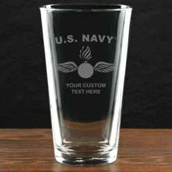 US Navy 'Pick Your Rate' Personalized 16 oz. Pint Glass