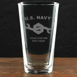 US Navy 'Pick Your Rate' Personalized 16 oz. Pint Glass