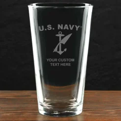 US Navy 'Pick Your Rate' Personalized 16 oz. Pint Glass