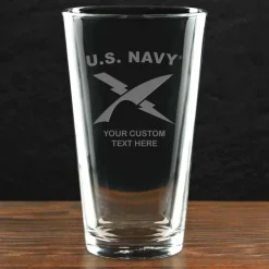 US Navy 'Pick Your Rate' Personalized 16 oz. Pint Glass