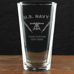 US Navy 'Pick Your Rate' Personalized 16 oz. Pint Glass