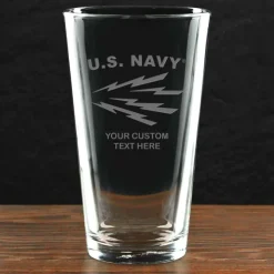US Navy 'Pick Your Rate' Personalized 16 oz. Pint Glass