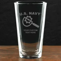 US Navy 'Pick Your Rate' Personalized 16 oz. Pint Glass