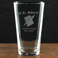 US Navy 'Pick Your Rate' Personalized 16 oz. Pint Glass