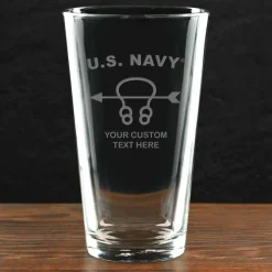 US Navy 'Pick Your Rate' Personalized 16 oz. Pint Glass