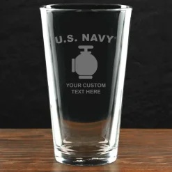 US Navy 'Pick Your Rate' Personalized 16 oz. Pint Glass