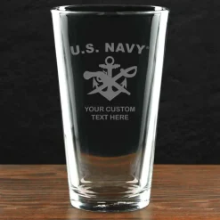 US Navy 'Pick Your Rate' Personalized 16 oz. Pint Glass