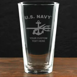 US Navy 'Pick Your Rate' Personalized 16 oz. Pint Glass