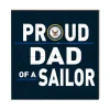 U.S. Navy Proud Dad 10 x 10 inch Wood Sign