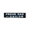 U.S. Navy Proud Dad 3 x 13 inch Wood Sign - Made In The USA