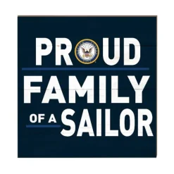 U.S. Navy Proud Family 10 x 10 inch Wood Sign