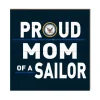 U.S. Navy Proud Mom 10 x 10 inch Wood Sign
