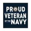 U.S. Navy Proud Veteran 10 x 10 inch Wood Sign
