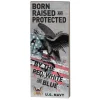U.S. Navy Red White & Blue 7 x 18 inch Wood Sign- Made In The USA