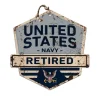 U.S. Navy Retired Rustic Badge 20 x 20 inch Sign