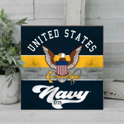 U.S. Navy Retro Color 10 x 10 inch Wood Sign