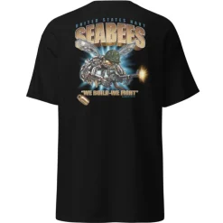 U.S. Navy Seabees Super Bee Black Ink Tee