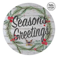 U.S. Navy Seasons Greetings 20 x 20 inch Indoor/Outdoor PVC Sign - Made In The USA