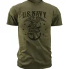 US Navy T-Shirts - Mens US Navy Not Self But Country - Navy T-Shirt