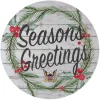 U.S. Navy Weathered Seasons Greetings 20 x 20 inch Wood Sign- Made In The USA