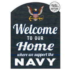 U.S. Navy Welcome 16 x 22 inch Indoor/Outdoor PVC Sign - Made In The USA