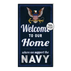 U.S. Navy Welcome 11 x 20 inch PVC Sign- Made In The USA