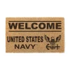 U.S. Navy Welcome 18 x 30 inch Coir Doormat - Made In The USA